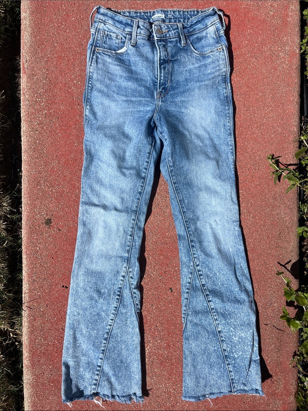 Old Navy Light Blue Flared Wide Leg Jeans